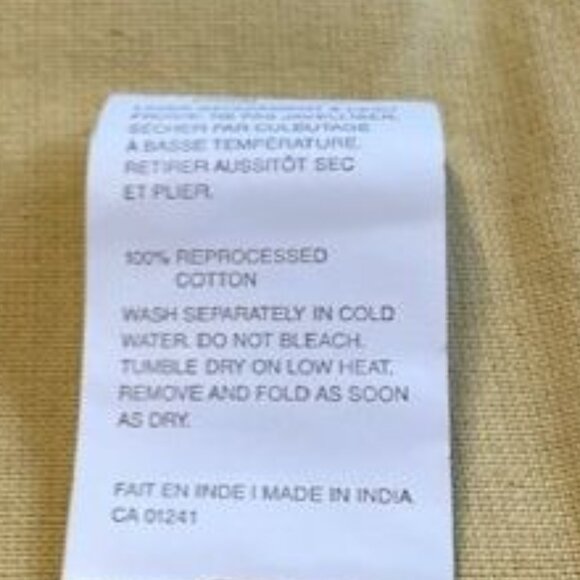 NWT SIMONS Yellow Recycled Cotton Placemat set of 2 - Picture 5 of 5